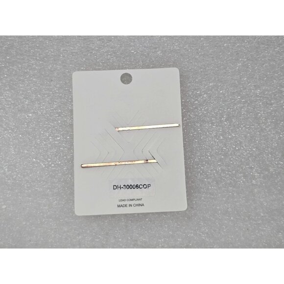 Copper Swirl Design Hair Pins Barrettes - Picture 2 of 3